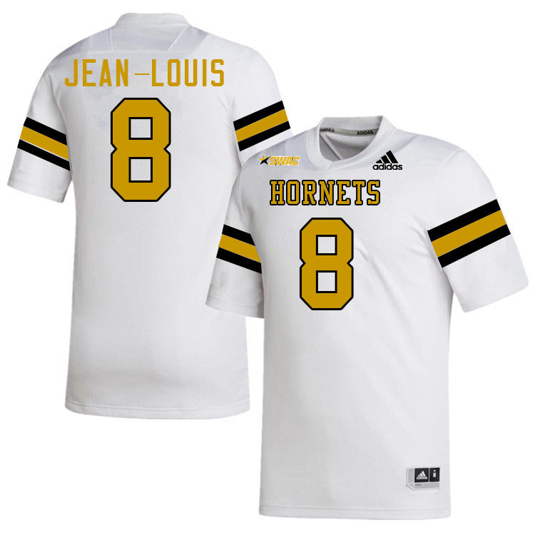Alabama State Hornets #8 Rhoody Jean-Louis College Football Jerseys,Uniforms-White